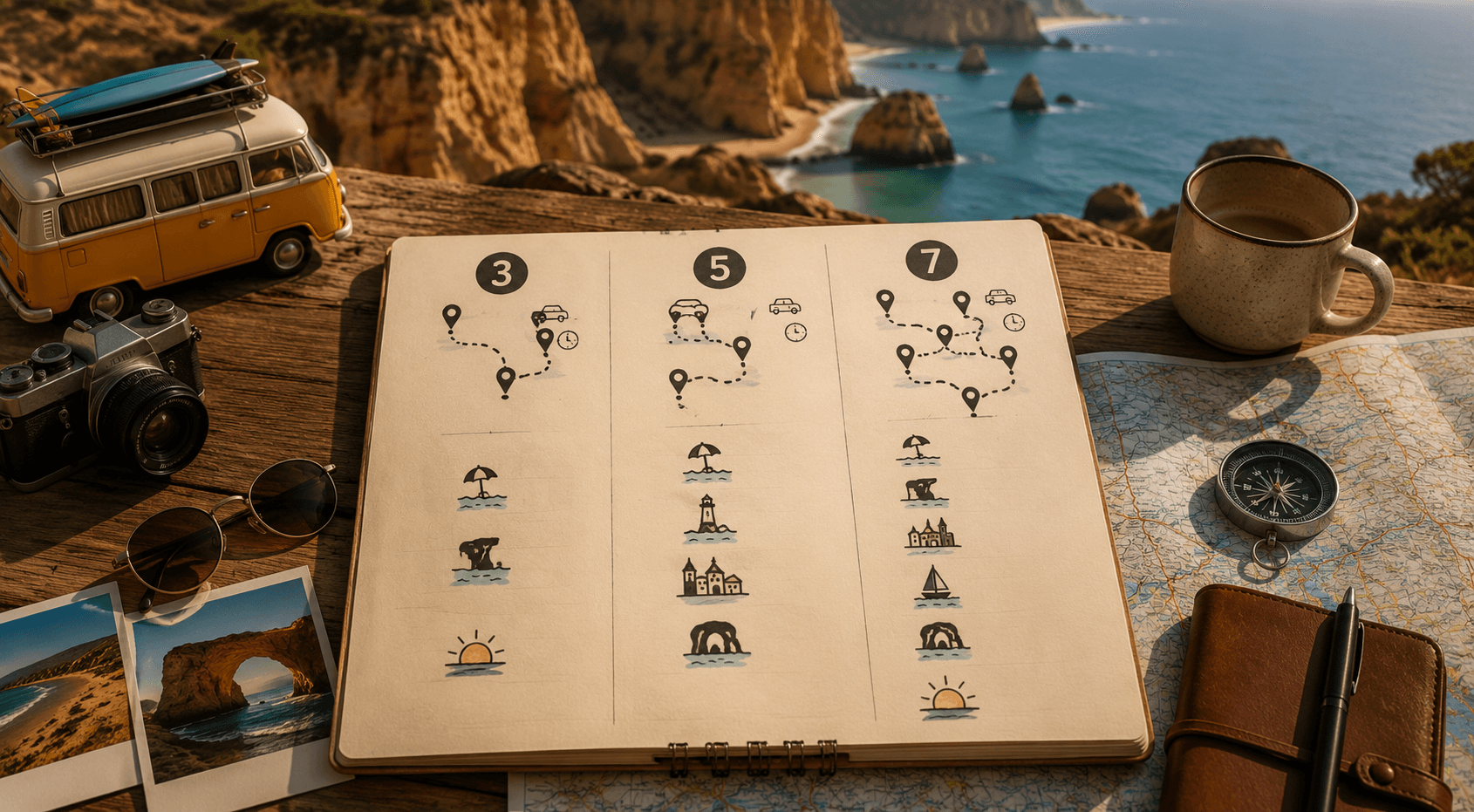 3, 5 or 7 Days in the Algarve? Three Ready-Made Trip Shapes